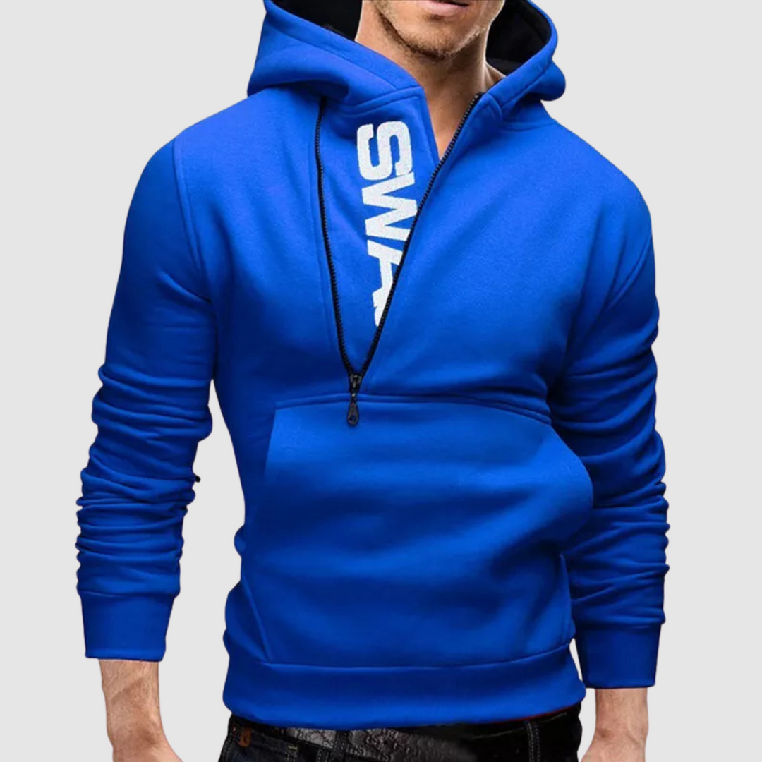 Sweat à capuche zippé pour hommes avec coupe confortable
