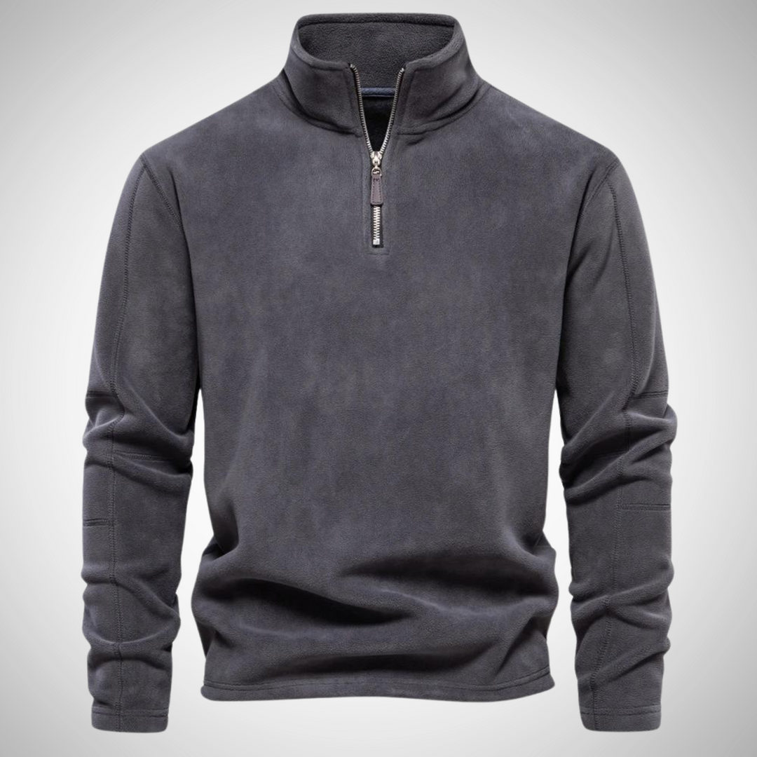 Sweat-shirt Unisexe à Zip Col Étroit Doux Anti-Rides