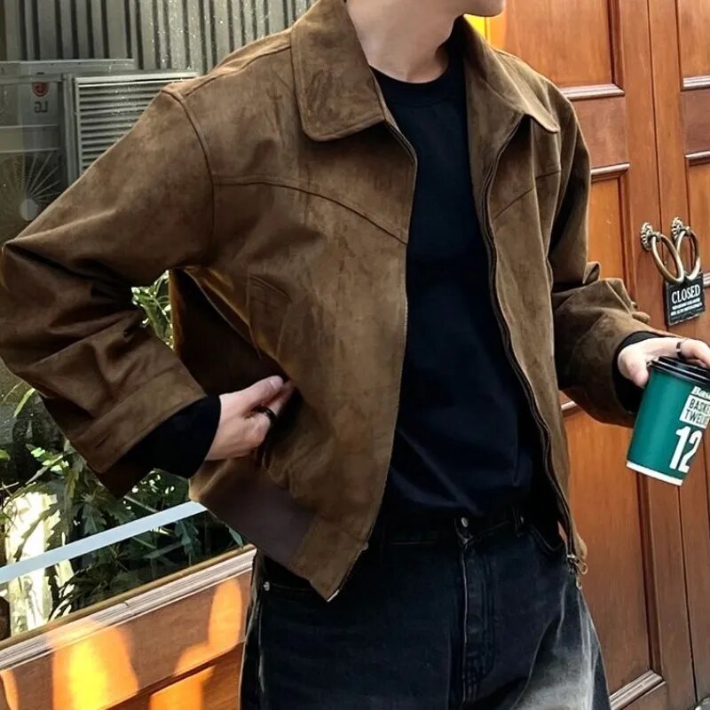 Heidi-Mode - Veste d'automne décontractée vintage élégante pour hommes