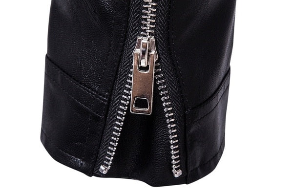 Veste pour hommes Slim Fit col montant veste de moto coupe-vent