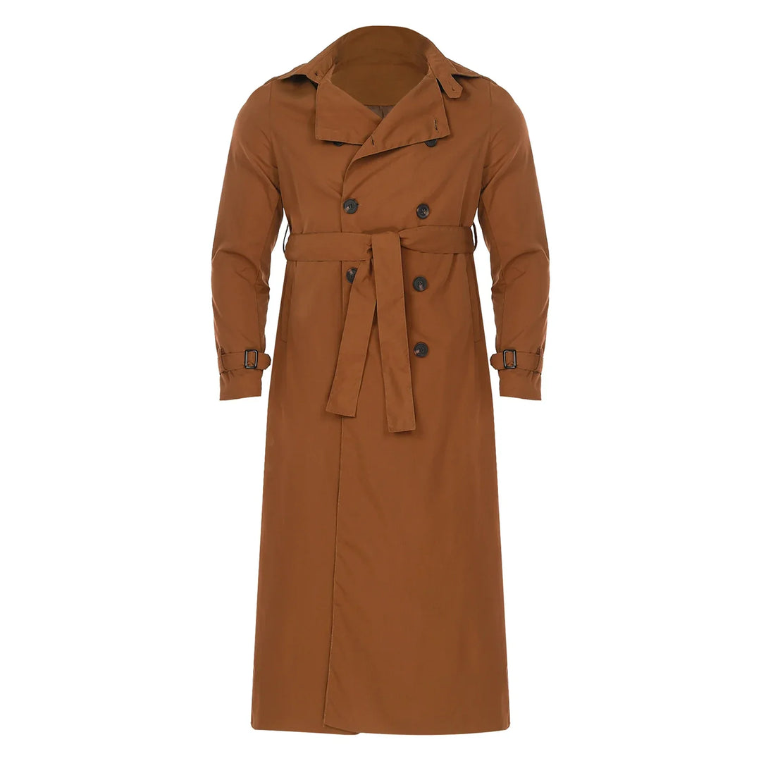 Trench-coat double boutonnage pour hommes avec ceinture intemporelle