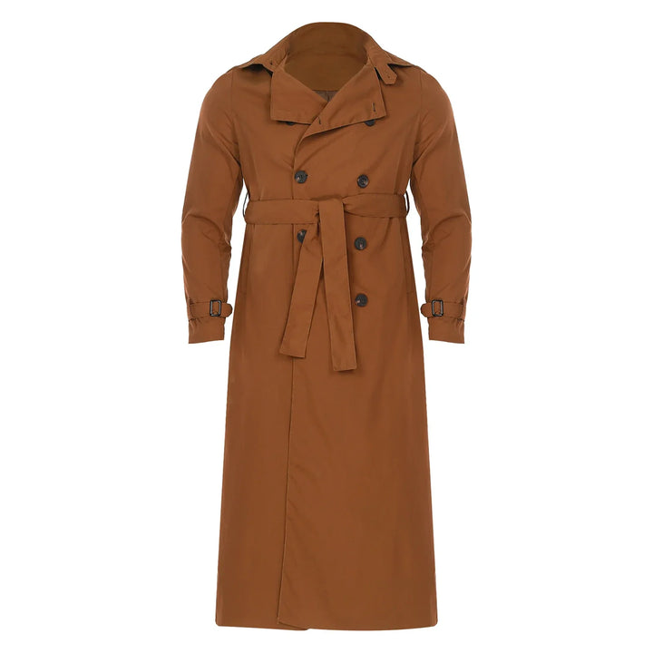 Trench-coat double boutonnage pour hommes avec ceinture intemporelle
