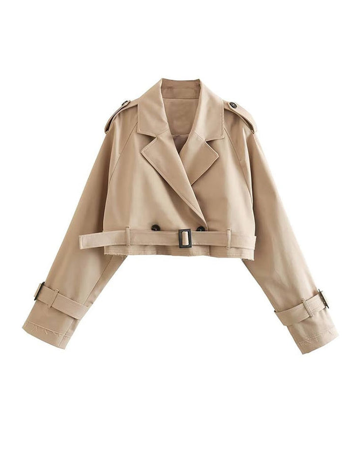 Trench-coat beige court