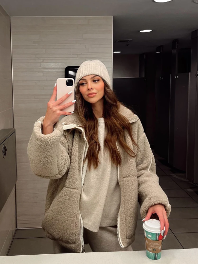 Veste en Teddy Courte Élégante pour Femmes