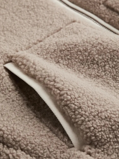 Veste en Teddy Courte Élégante pour Femmes