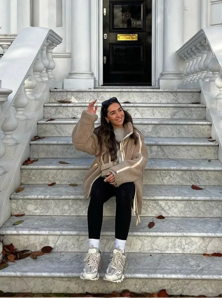 Veste en Teddy Courte Élégante pour Femmes