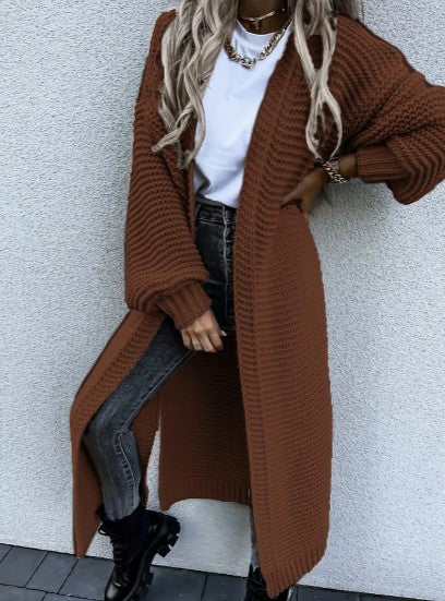 cardigan en tricot avec manches longues