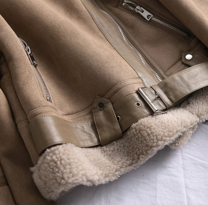 Heidi | Veste Bomber en Fleece Sherpa