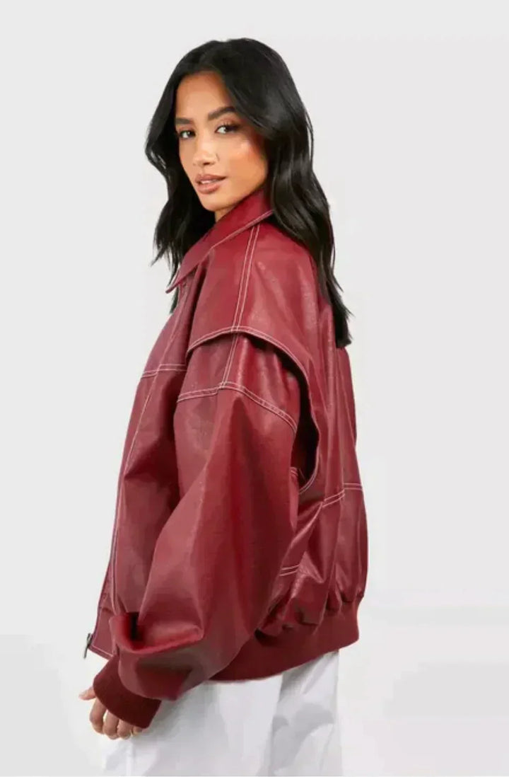Veste oversize rouge