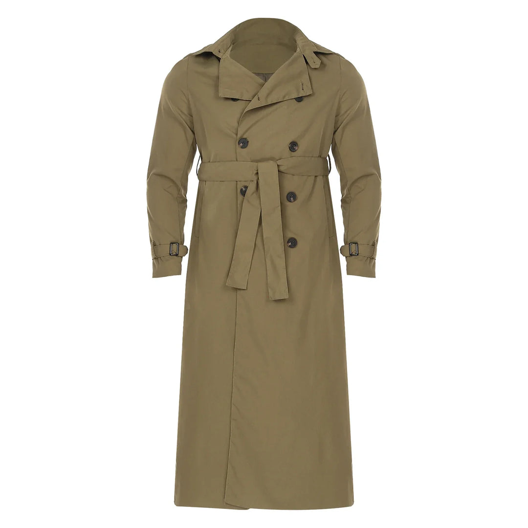 Trench-coat double boutonnage pour hommes avec ceinture intemporelle