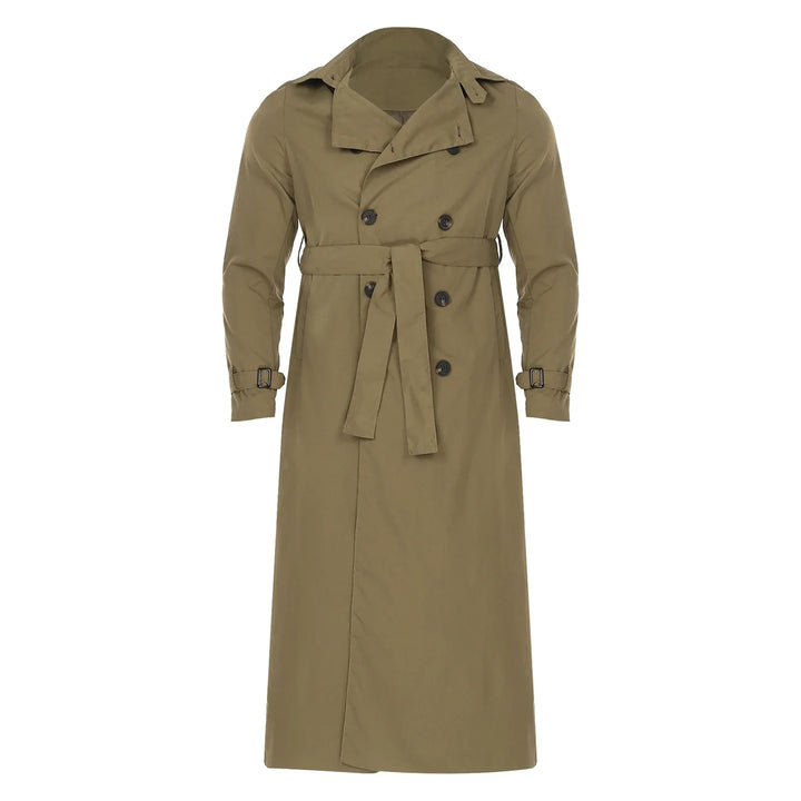 Trench-coat double boutonnage pour hommes avec ceinture intemporelle