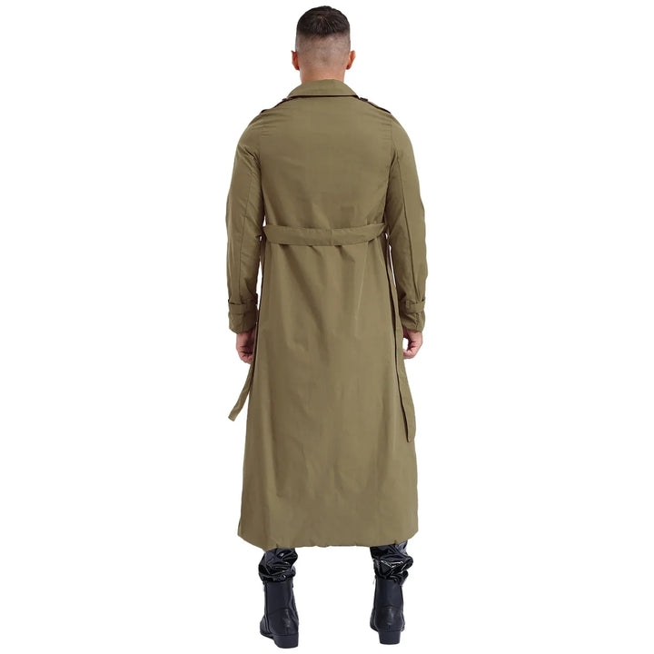 Trench-coat double boutonnage pour hommes avec ceinture intemporelle