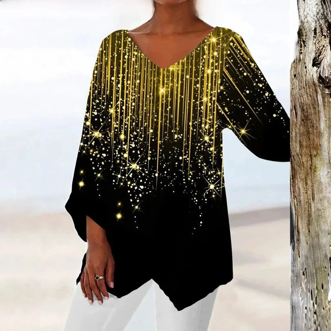 Haut vintage avec décolleté en V