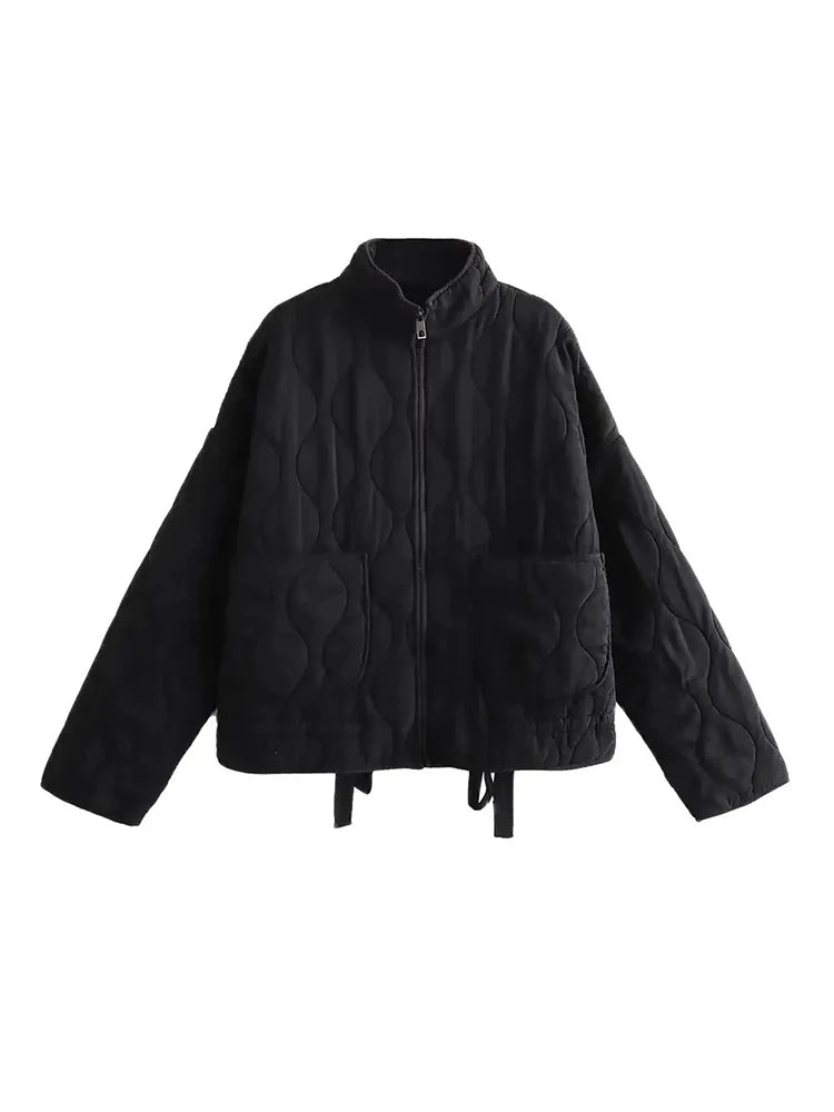 Veste Vintage Surdimensionnée Matelassée pour Femmes