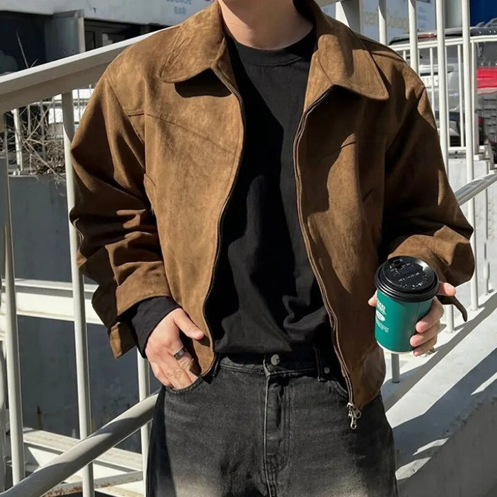 Heidi-Mode - Veste d'automne décontractée vintage élégante pour hommes