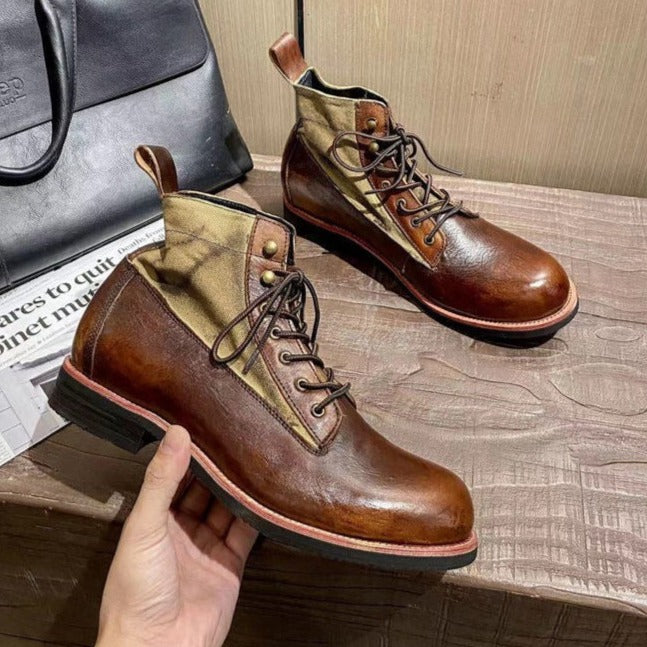 Bottes en cuir véritable