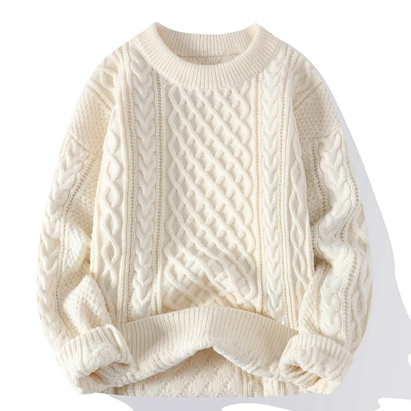Pull en tricot vintage avec col rond