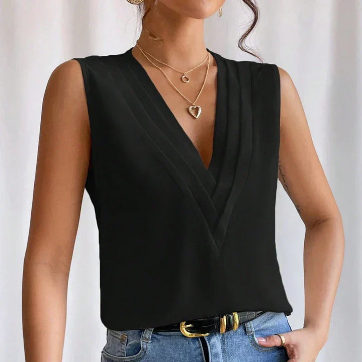 Blouse élégante sans manches