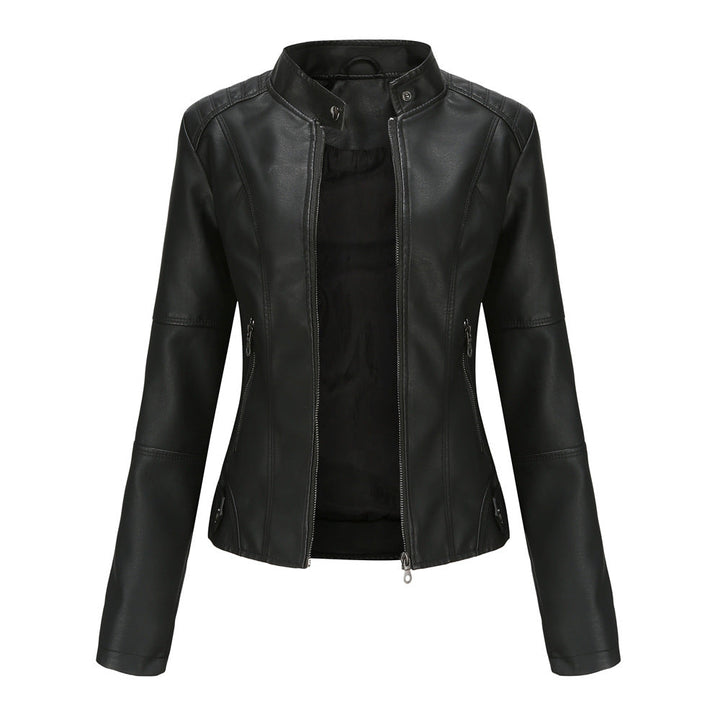 Veste de biker avec col montant