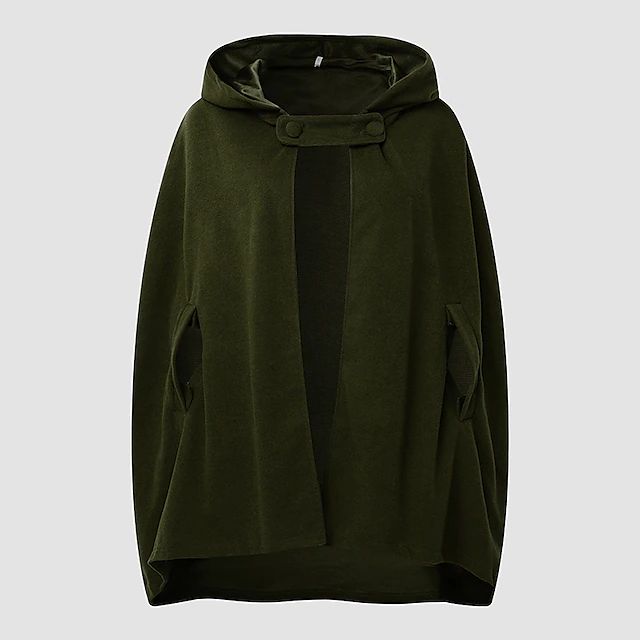 Manteau court à capuche vintage pour femmes