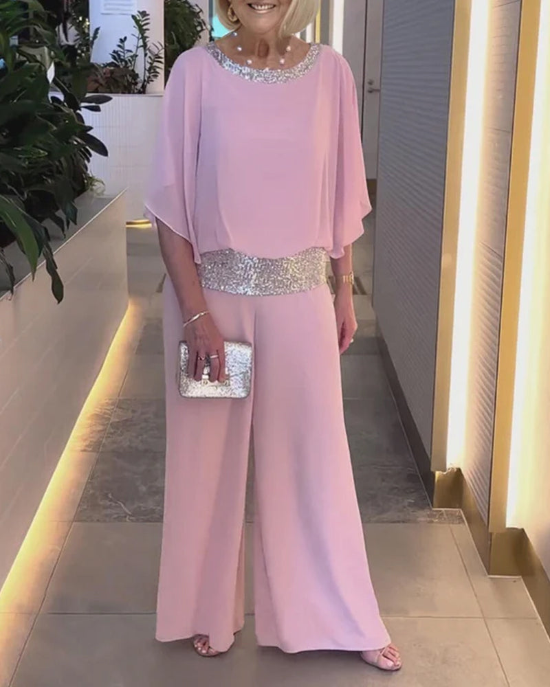 Jumpsuit en sequins scintillants et stylés