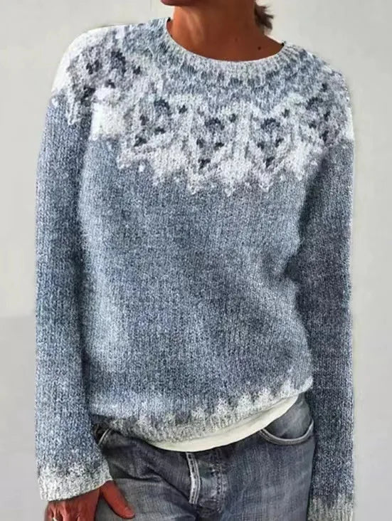 Pull en tricot nordique pour femmes