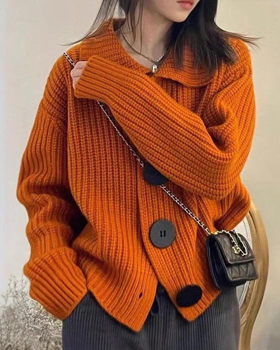 Cardigan avec de gros boutons pour femmes