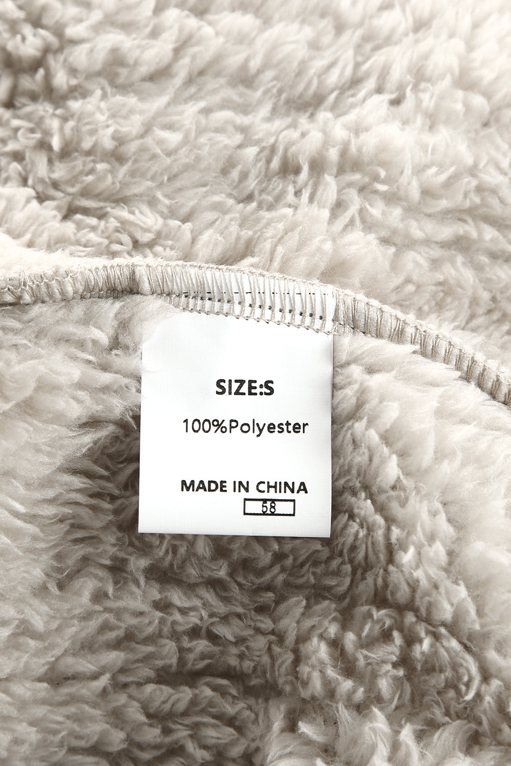 Veste en Fleece Uni avec Boutonnage