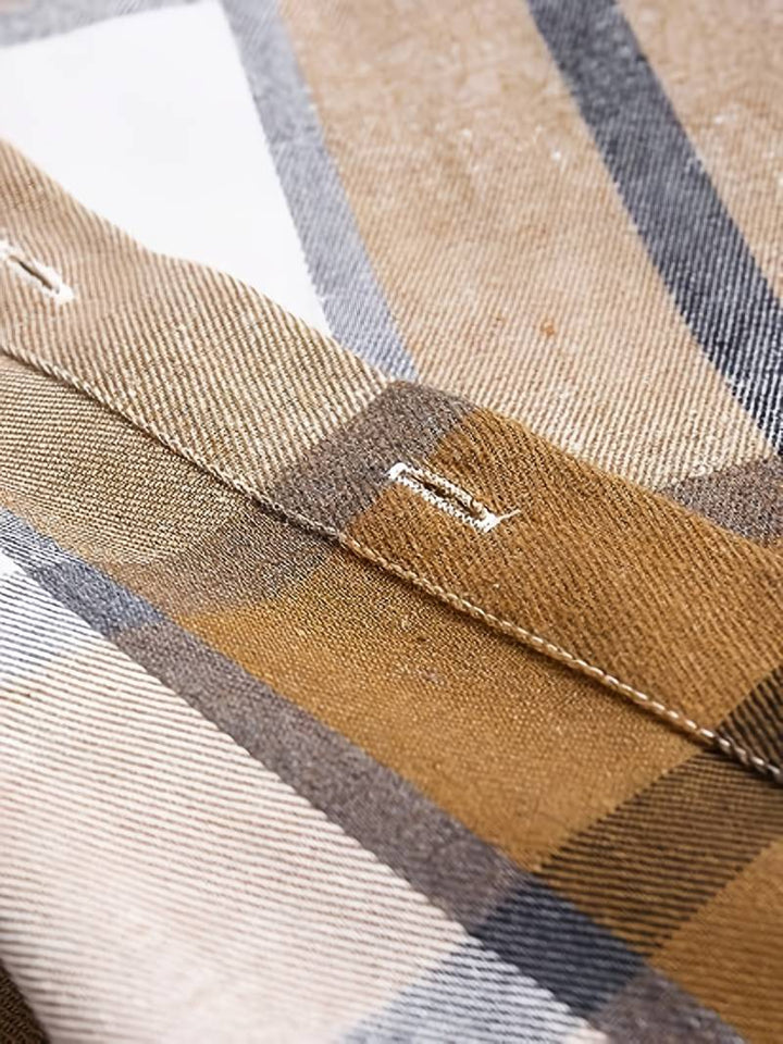 Heidi-Mode Veste à carreaux décontractée pour hommes