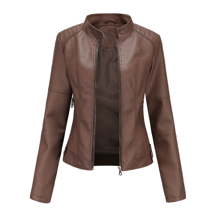 Veste de biker avec col montant