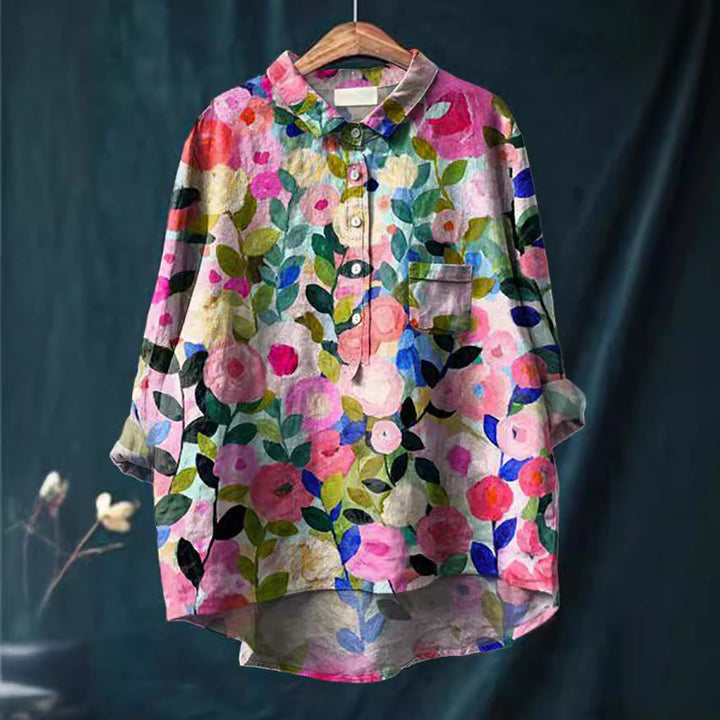 Blouse Vintage à Fleurs