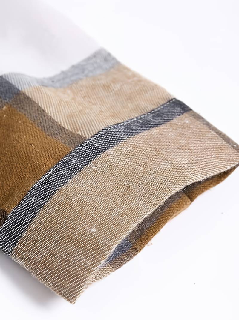 Heidi-Mode Veste à carreaux décontractée pour hommes