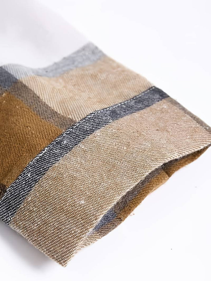 Heidi-Mode Veste à carreaux décontractée pour hommes