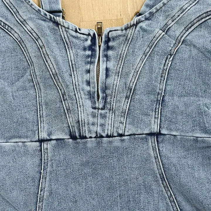 Mirabella™ – Robe en jean avec bretelles réglables