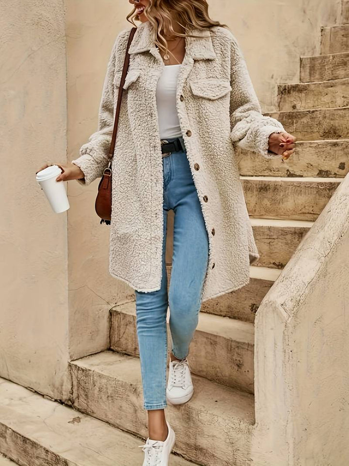 MANTEAU TEDDY UNIFORME, POUR FEMMES