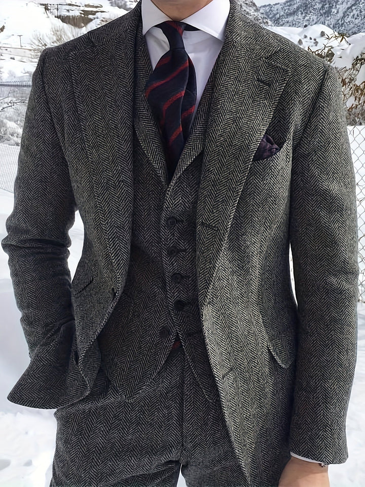 Veste en Tweed pour Hommes au Style Héritage