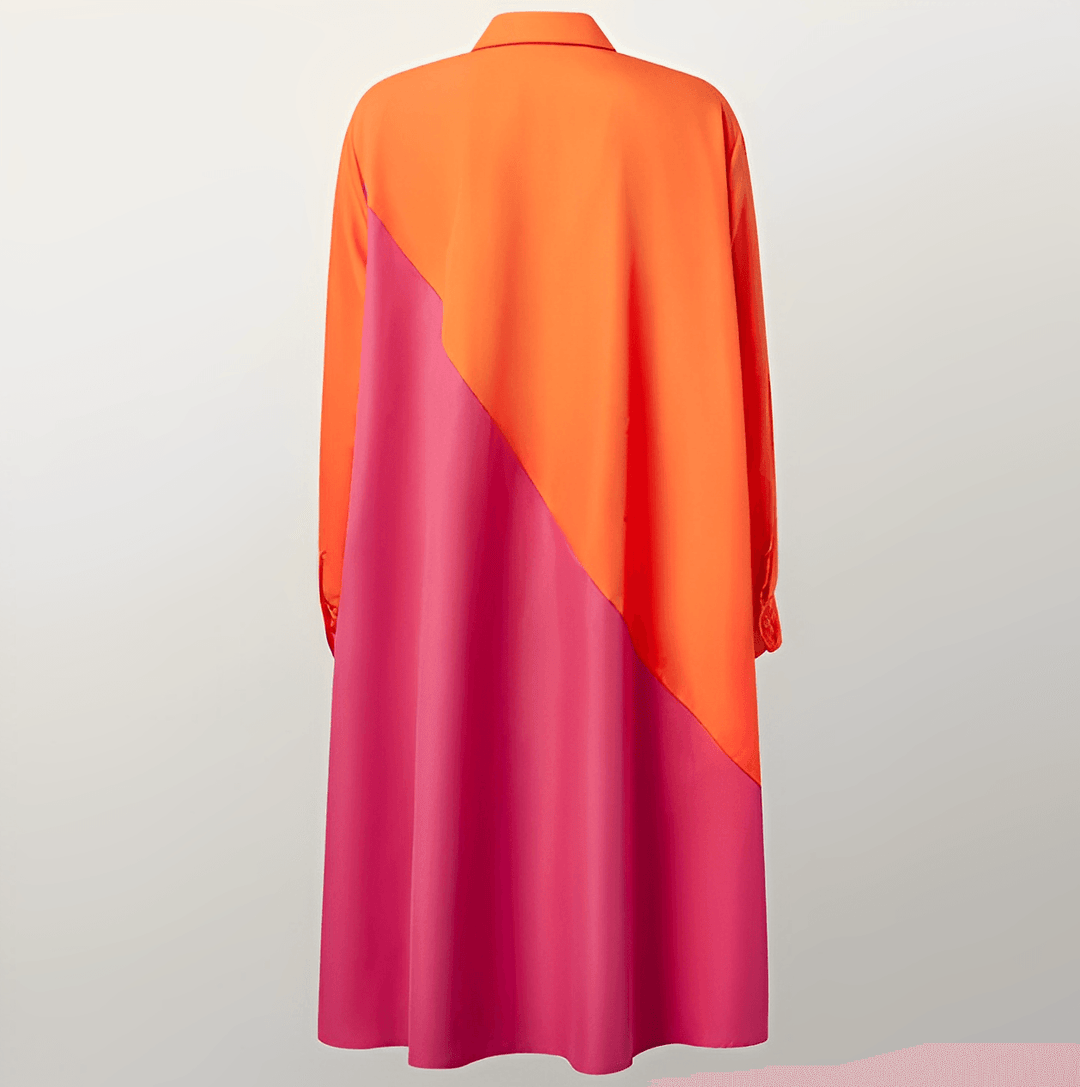 Robe chemise élégante à manches 3/4