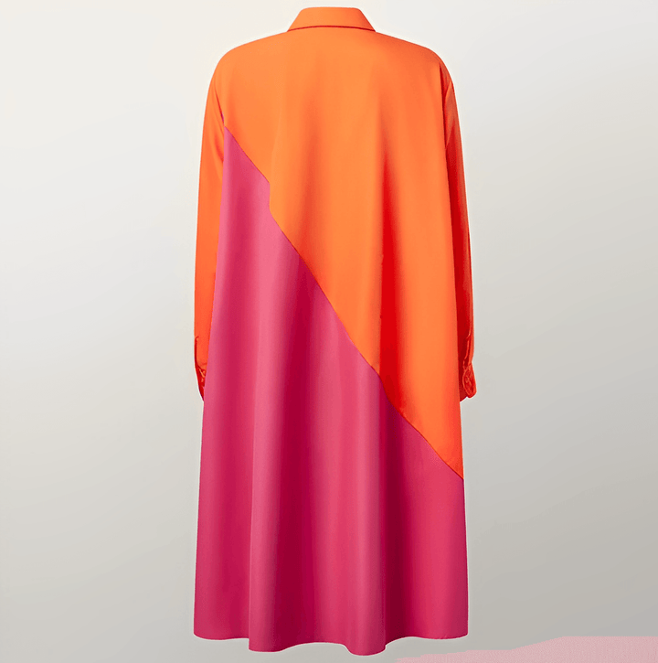 Robe chemise élégante à manches 3/4