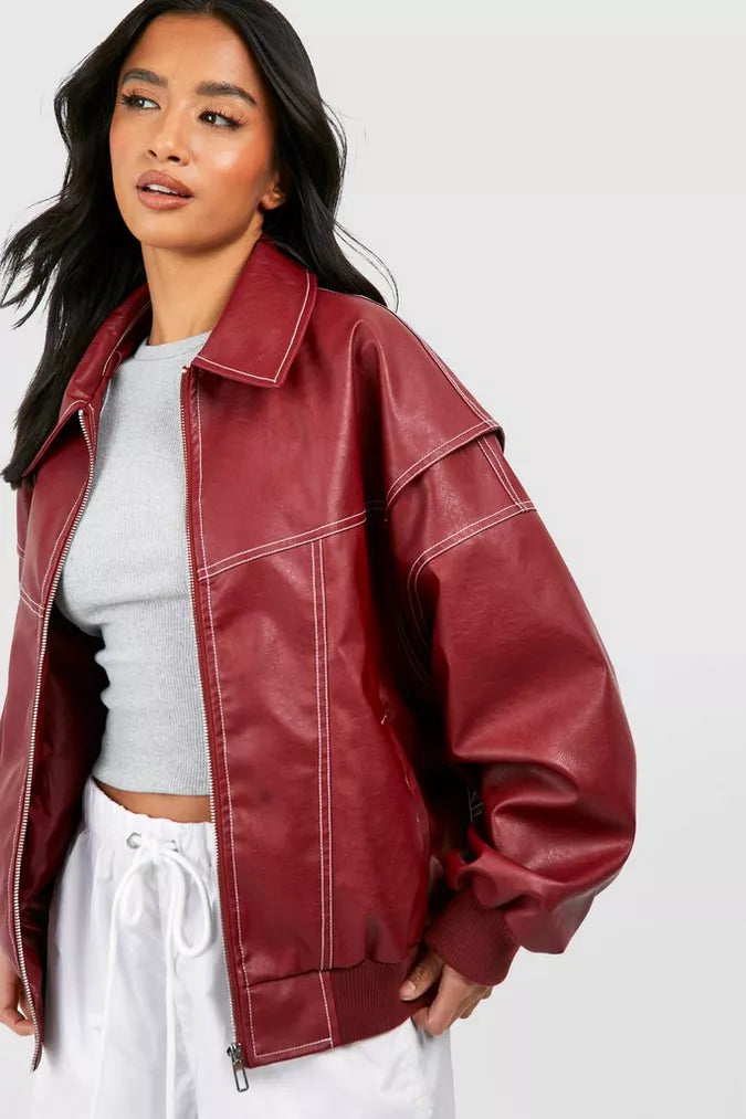 Veste oversize rouge