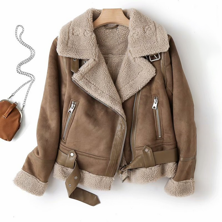 Heidi | Veste Bomber en Fleece Sherpa