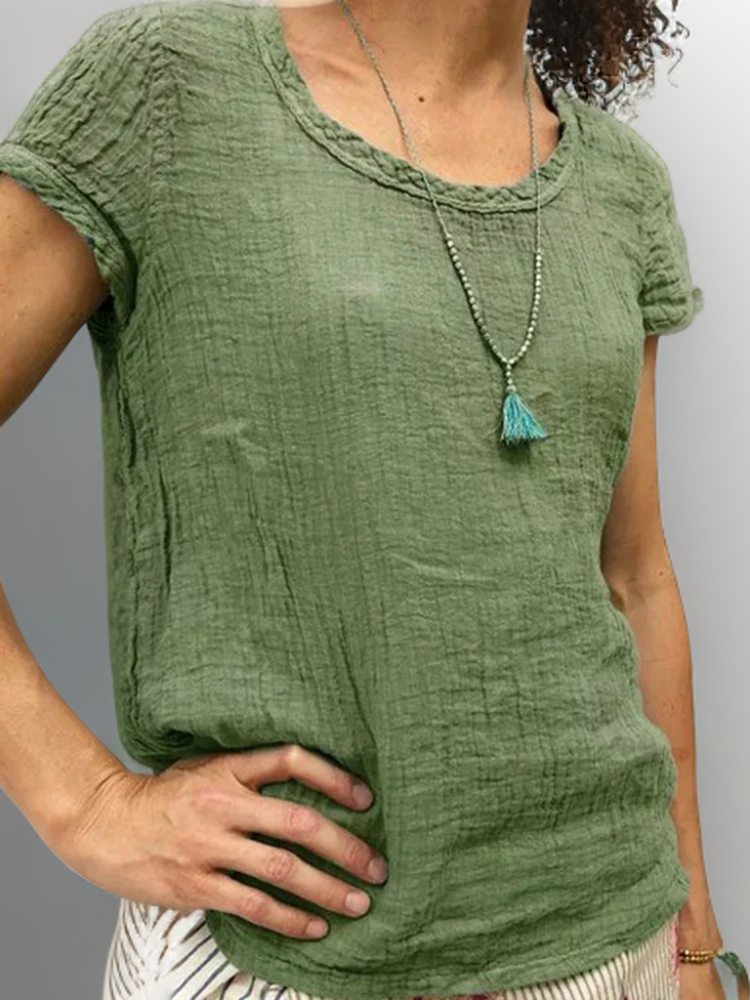 Heidi | T-shirt vintage avec ourlet arrondi