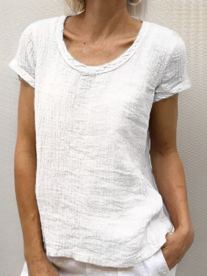 Heidi | T-shirt vintage avec ourlet arrondi