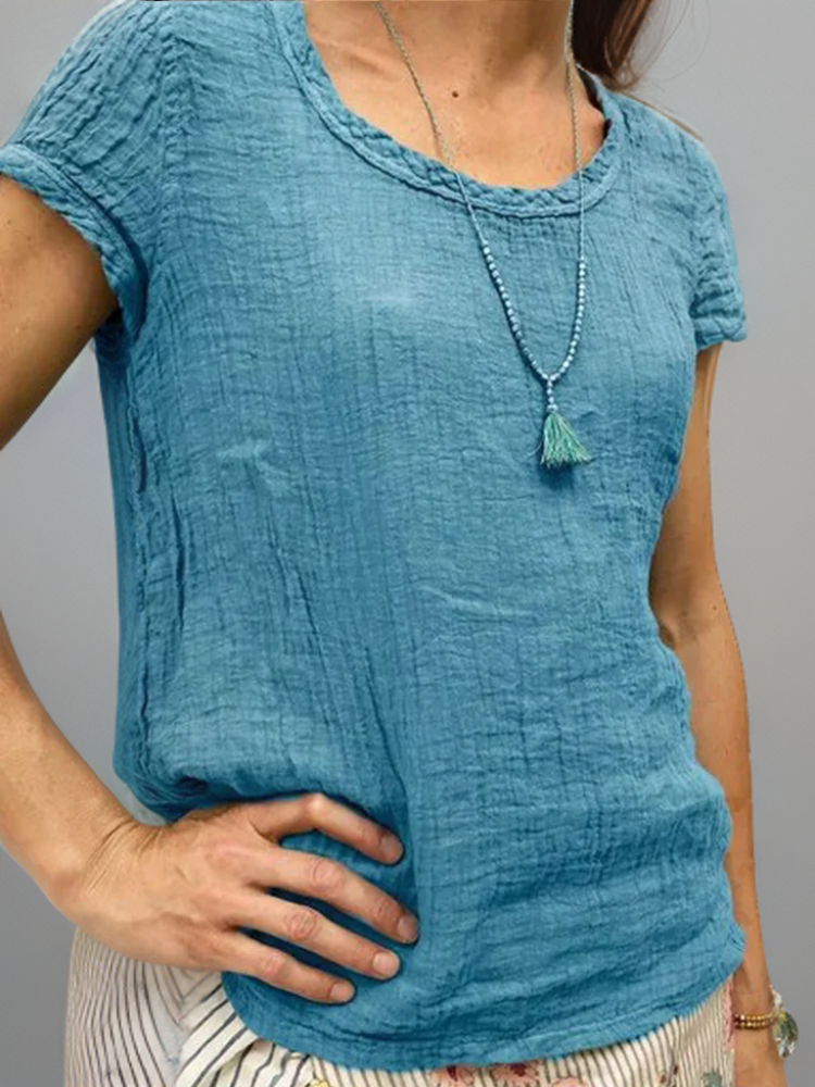 Heidi | T-shirt vintage avec ourlet arrondi