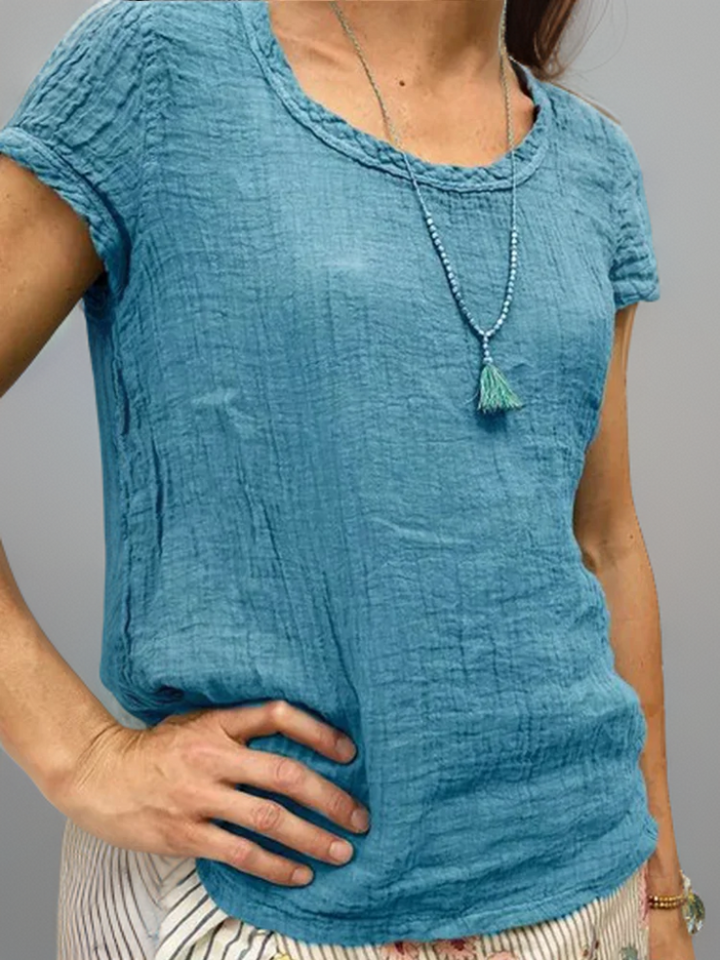 Heidi | T-shirt vintage avec ourlet arrondi