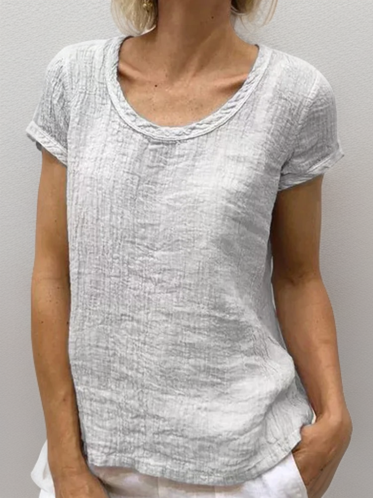 Heidi | T-shirt vintage avec ourlet arrondi