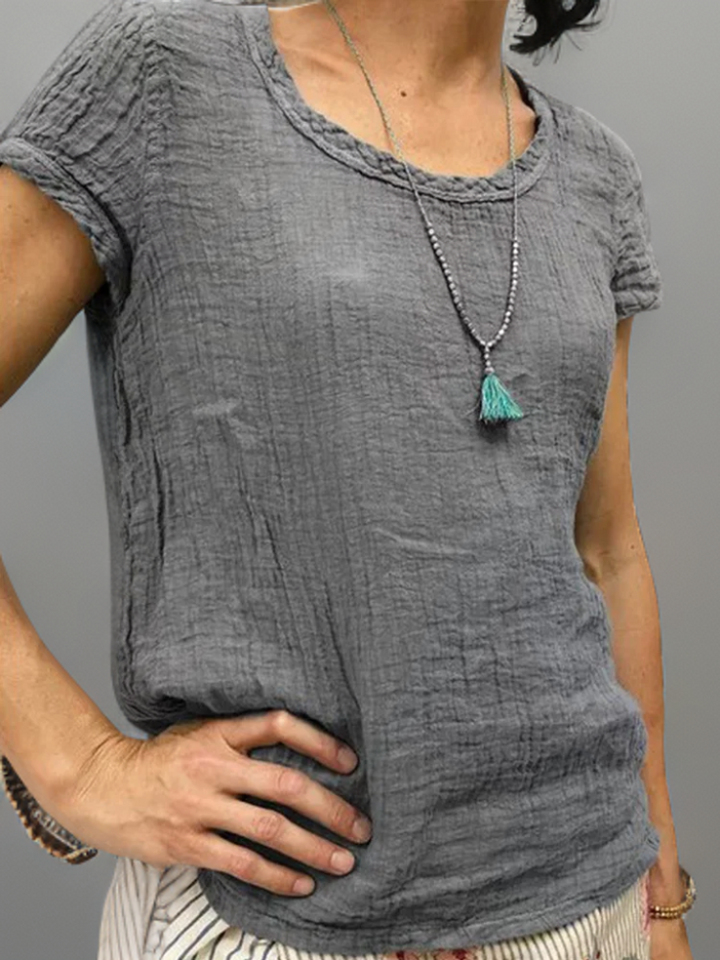 Heidi | T-shirt vintage avec ourlet arrondi