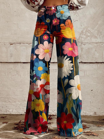 Pantalon à motifs