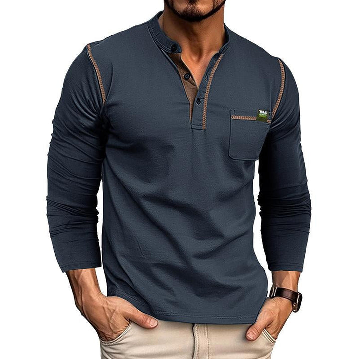 Chemise avec col Henley
