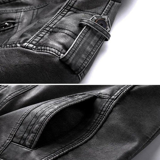 Veste en cuir premium élégante pour hommes