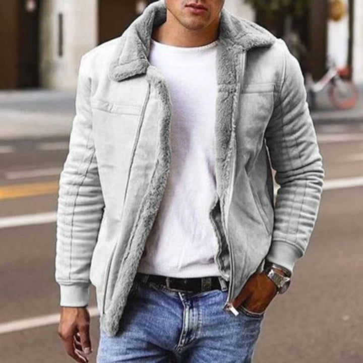 Heidi-Mode Veste en shearling confortable pour hommes